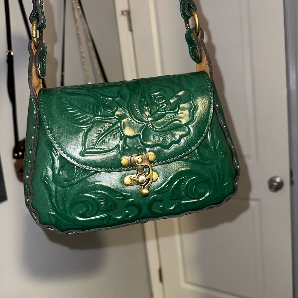 Patricia Nash Micaela Baguette Soft Green Shoulder Bag